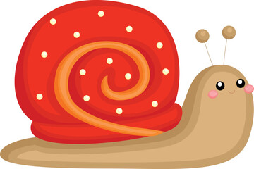 a vector of a cute snail © Inkley