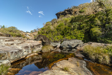 lake in the city of Sao Tome das Letras, State of Minas Gerais, Brazil
