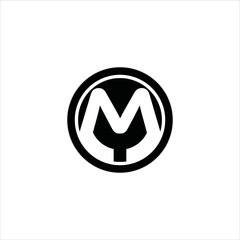 letter m y logo vector template
 - obrazy, fototapety, plakaty