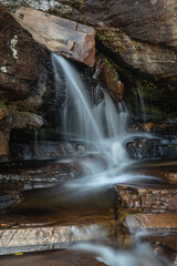 waterfall in the city of Sao Tome das Letras, State of Minas Gerais, Brazil