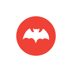 Flat bat vector icon