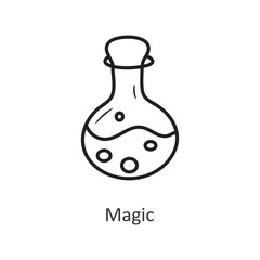 Magic vector outline Icon Design illustration. Halloween Symbol on White background EPS 10 File