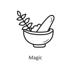Magic vector outline Icon Design illustration. Halloween Symbol on White background EPS 10 File