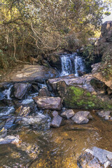 waterfall in the city of Sao Tome das Letras, State of Minas Gerais, Brazil