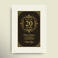 ornament pattern style elegant birthday invitation
