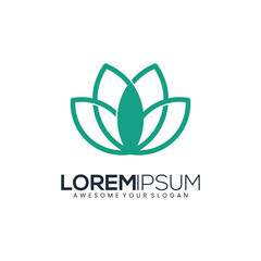 Fototapeta premium lotus flower logo modern