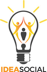 Fototapeta premium Idea Social Logo