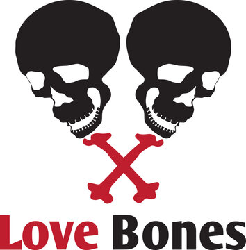 Love Bones Cross Logo Template