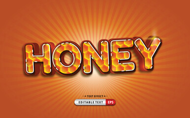 text effect with honey effect. premium effect