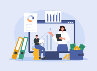 Financial expert concept with woman specialist