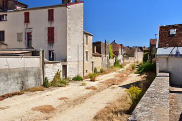 Burgundy, France. A river in Nuits-Saint-Georges that has dried up. August 9, 2022.
