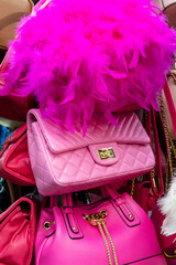 Handicraft Fair on Avenida Afonso Pena in the city of Belo Horizonte. Hat stalls, bags, sneakers,...