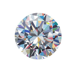 Naklejka na ściany i meble Big Round Diamond with Colourful Facets