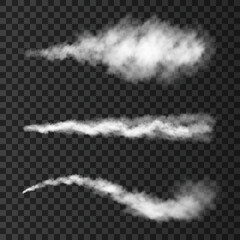 Smoke from military rocket launch.
