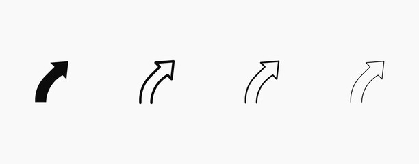 Turn right vector arrow icon
