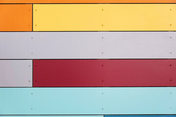 colorful wall cladding background with horizontal panels