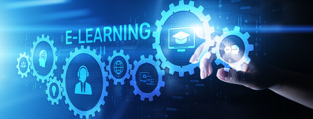 E-learning EdTech Education Technology elearning online learning internet technology concept.