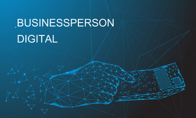 hand using digital calculator