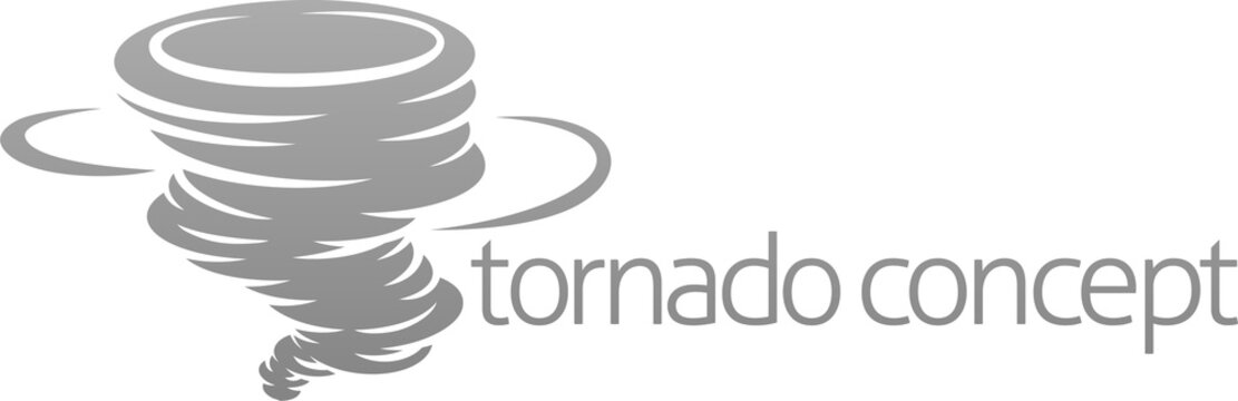 Tornado Twister Hurricane Or Cyclone Icon Concept