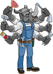 Rhino Multitasking Handyman Holding Tools