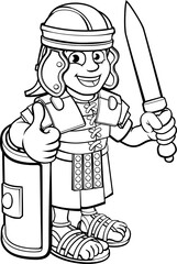 Roman Soldier Cartoon Character