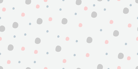 Abstract pastel minimal polka dot seamless pattern