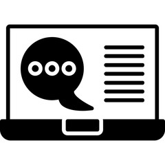 Laptop Info Chat Icon