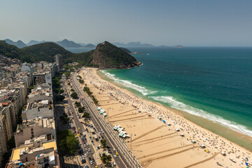 Rio de Janeiro, Brazil. Leme Beach, next to Copacabana Beach on September 03, 2022.