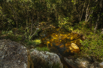 waterfall in the city of Sao Tome das Letras, State of Minas Gerais, Brazil