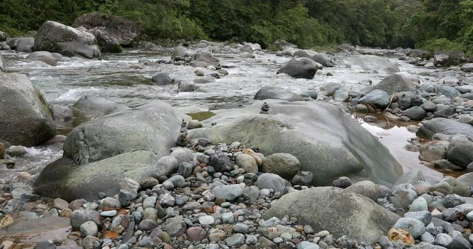 The Orosi River, also called Rio Grande de Orosi, is a river in Costa Rica near the Cordillera de Talamanca. Tapanti - Cerro de la Muerte Massif National Park. Costa Rica wilderness landscape