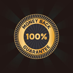 100% money back guarantee badge 