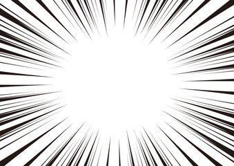 Obraz premium 集中線 黒 背景 フレーム シンプル