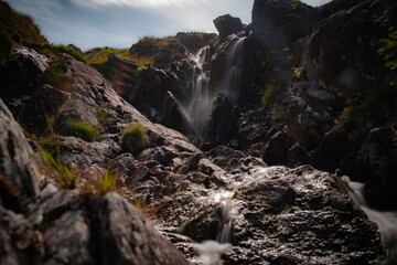 waterfall in the mountains