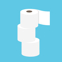 Tissue paper stack vector. Tissue vector. Tissue on blue background.