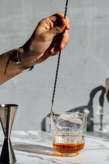 glass of oldfashioned