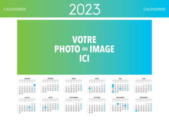 Calendrier 2023 personnalisable