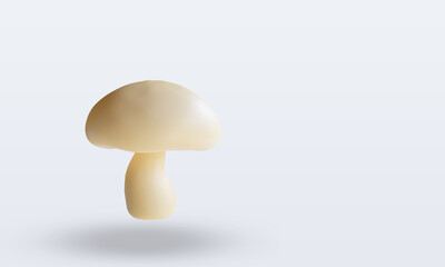 3d Vegetable Mushroom rendering left view