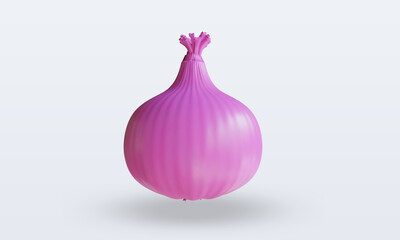 3d Vegetable Onion rendering front view