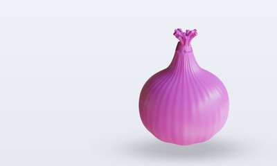 3d Vegetable Onion rendering top view