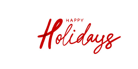 Happy holiday text isolate on trasparent background