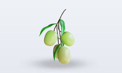 3d Vegetable Olives rendering front view