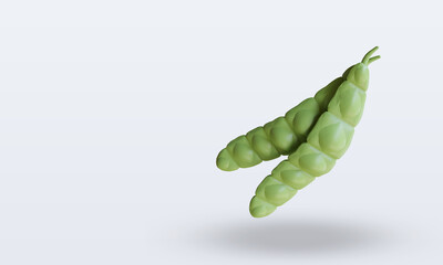 3d Vegetable Petai rendering top view