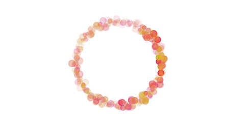 red and yellow beads  isolate on trasparent background