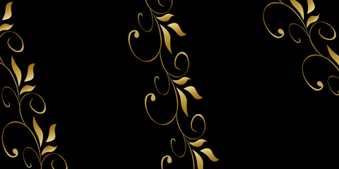 Luxury black gold background
