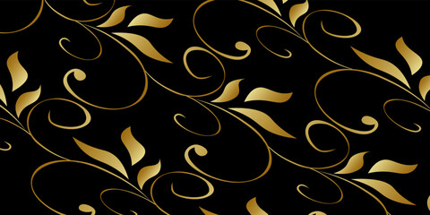 Luxury black gold background