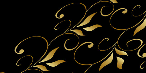 Luxury black gold background