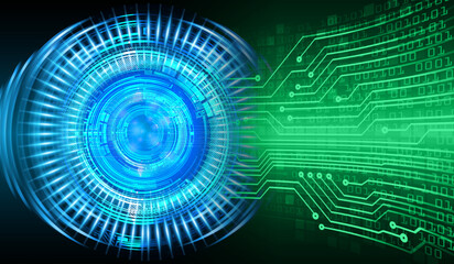 eye cyber circuit future technology concept background
