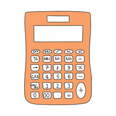 Calculator, math icon. Education illustration element. Signs and symbols can be used for web, logo, mobile app, UI, UX.