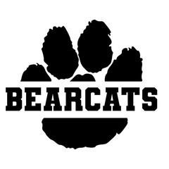 Bearcats vector, Paw Svg, School Pride, Monogram vector, Cut for Cricut and Silhoutte,