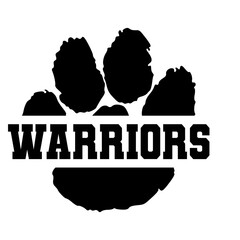 Warriors vector, Paw Svg, School Pride, Monogram vector, Cut for Cricut and Silhoutte,